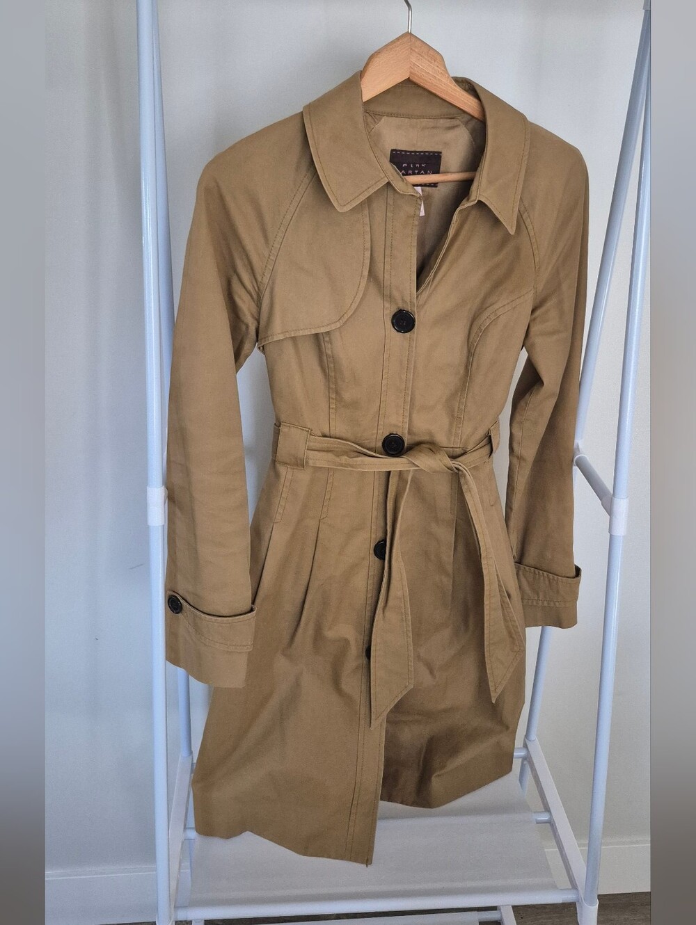 Pink Tartan Trench Coat